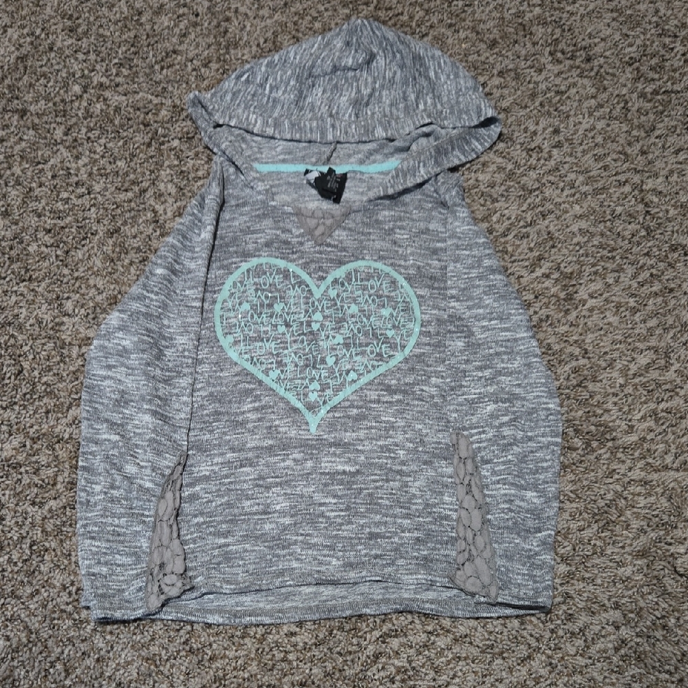 Miss Chievous Heather Gray Knit Top